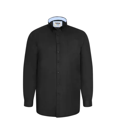 Mens D555 Richard Oxford Tall Long-sleeved Shirt Black Duke