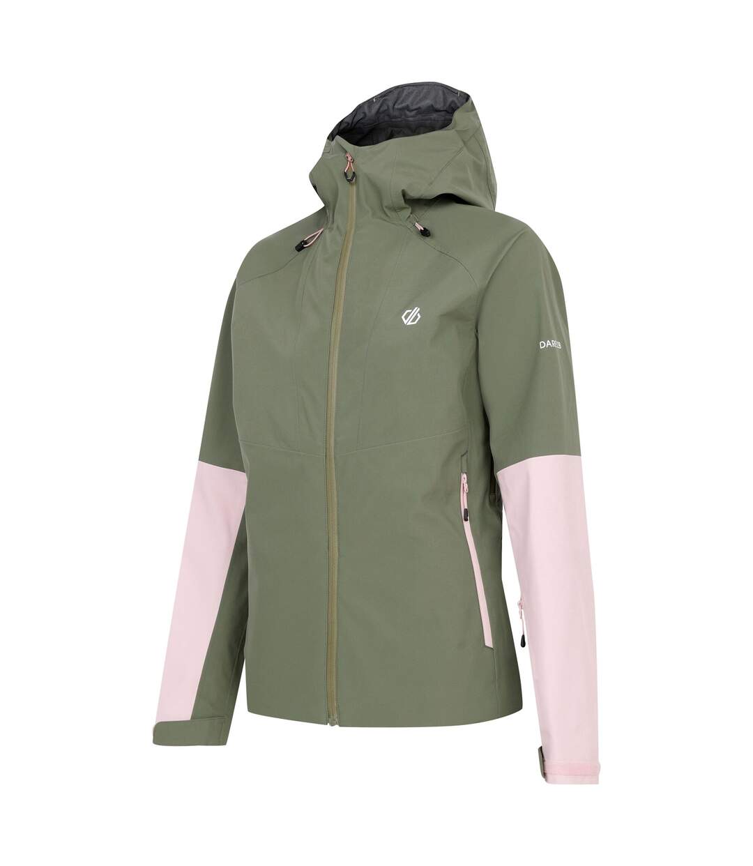 Veste imperméable assert femme vert olive / rose cristal Dare 2B