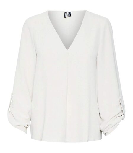 Blouse Manches Longues Femme Marron Clair Vero Moda