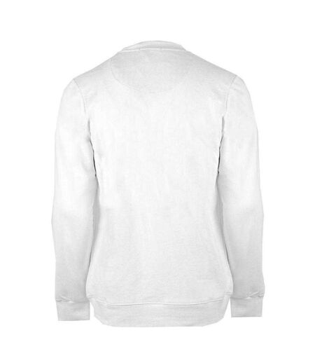 Mens Crest Crew Neck Sweatshirt White Aquascutum