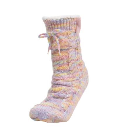 Isotoner Chaussettes d'intérieur femme fourrées, antidérapante