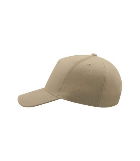 Atlantis Liberty Five Heavy Brush Cotton 5 Panel Cap (Khaki) - UTAB192