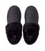 Womens/ladies Oslo Textile Slippers Black Toms-3