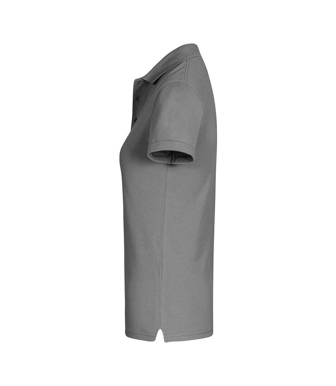 Polo Superior Femme Nouveau Gris Clair Uni Promodoro-2