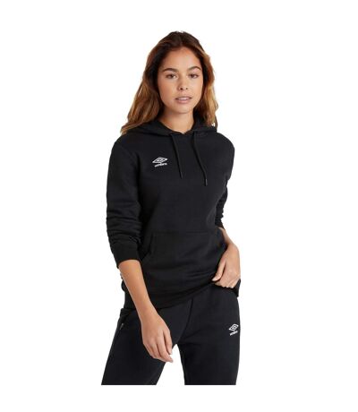 Womens/ladies Club Leisure Hoodie Black White Umbro