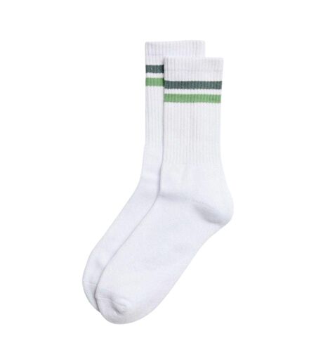 Mens Sport Crew Socks White Green Vero Moda