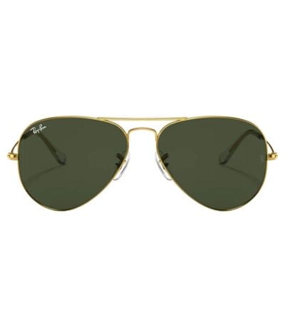 Lunettes De Soleil Motif/style Pilote Adulte Taille Unique Vert Foncé Jaune Or Ray-Ban