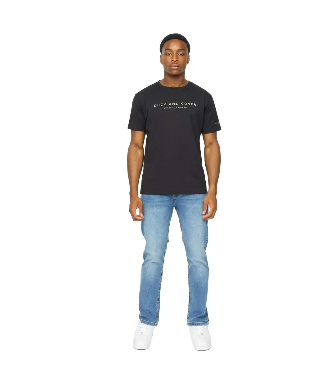 T-shirt Crytons Homme Noir Duck And Cover-4