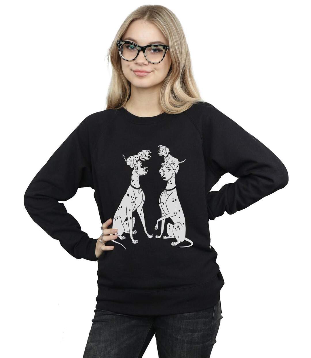 Disney Sweat-shirt Femme/Les femmes 101 Dalmatians Family (Noir) - UTBI12313-2