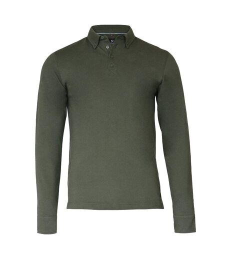 Nimbus Mens Carlington Deluxe Long Sleeve Polo Shirt (Olive) - UTRW5653