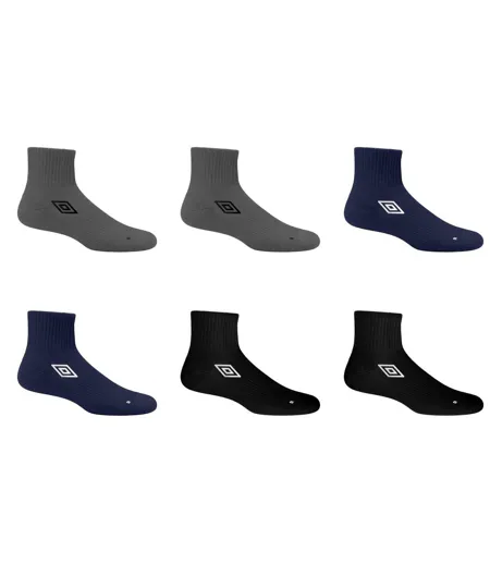 Lots de 6  paires de chaussettes Quarter Mid Core Umbro