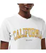 Womens/ladies California T-shirt White Gold Sporty & Rich-4