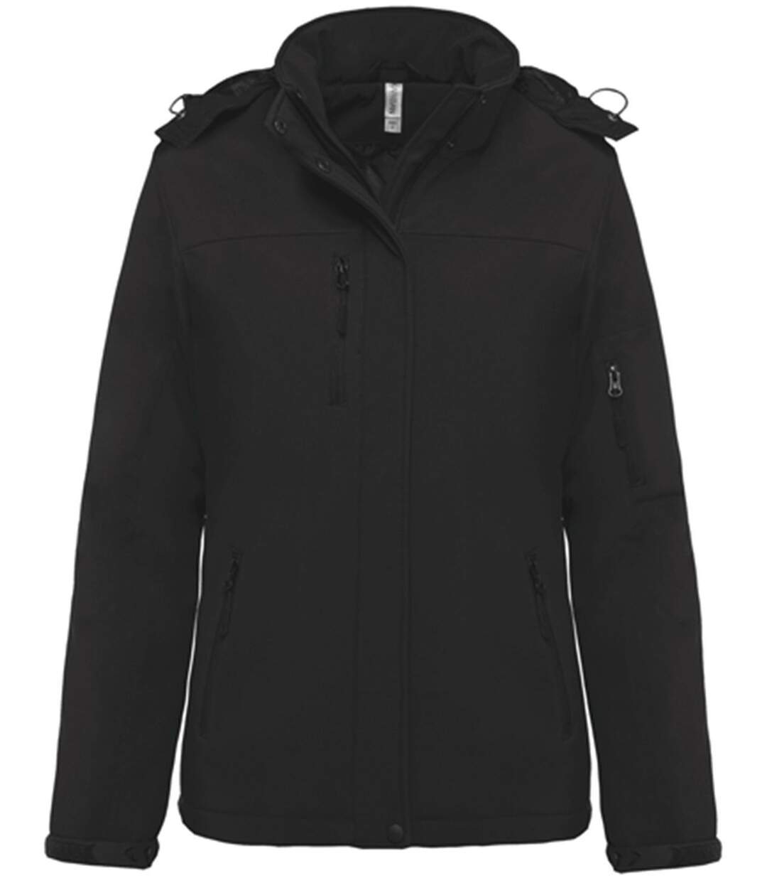 Parka softshell matelassée à capuche - K651 - femme - noir-2