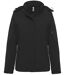 Parka softshell matelassée à capuche - K651 - femme - noir