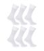 FLOSO - Chaussettes unies 100% coton (lot de 6 paires) - Homme (Blanc) - UTMB183