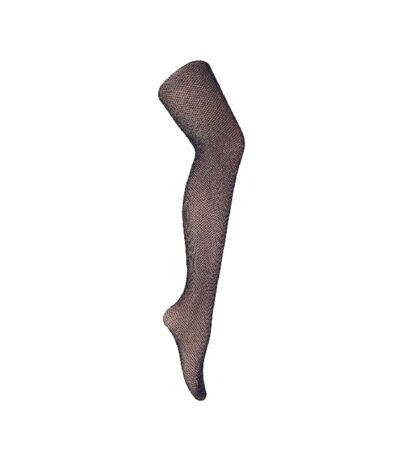 Collants résille taille haute pour femme avec paillettes
