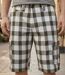 Bermuda homme WINCHESTER IDRA1B blanc à carreaux : le short en coton confortable et stylé-1