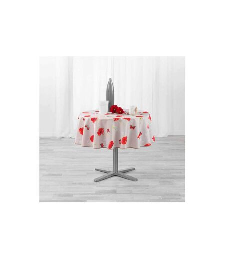 Nappe Antitache Ronde Sweet Poppy 180cm Rouge