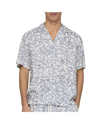Chemise bleu/blanc homme only & sons life resort