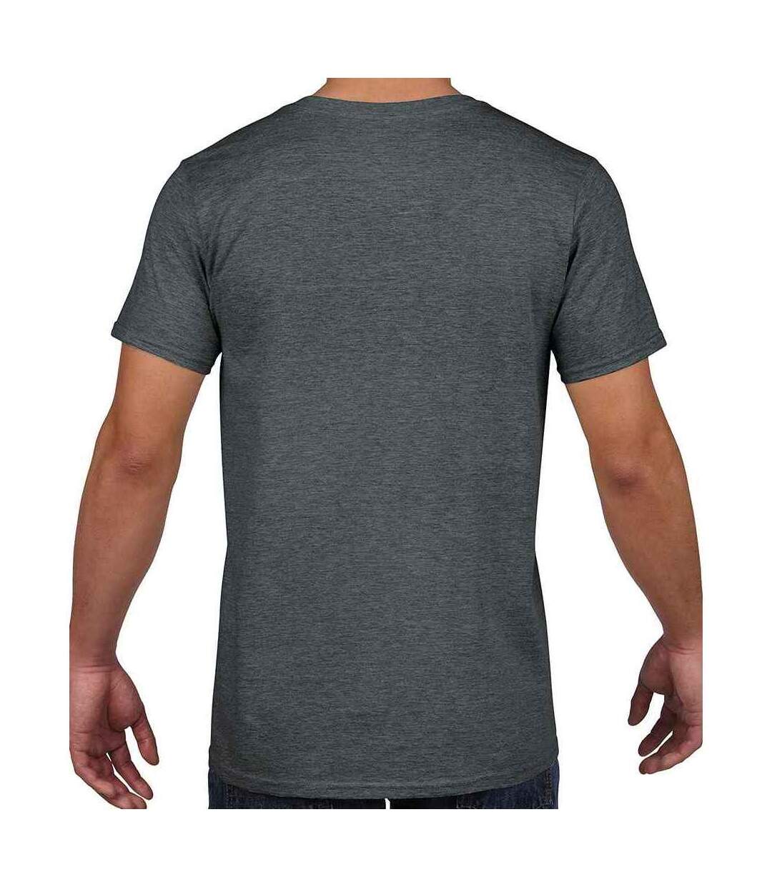 T-shirt softstyle adulte gris foncé chiné Gildan