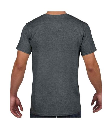 Gildan Unisex Adult Softstyle Heather V Neck T-Shirt (Dark Heather)