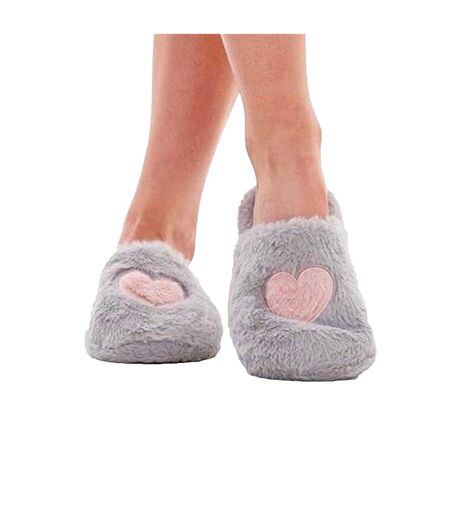 Mules Motif/style Cœur Femme Gris Rose Keanu