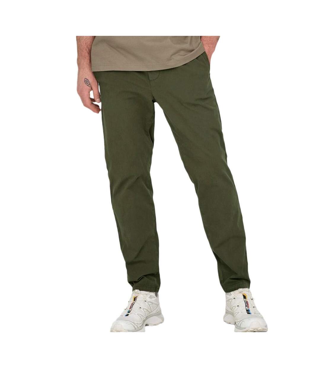 Pantalon vert homme only & sons linus 22029765-1