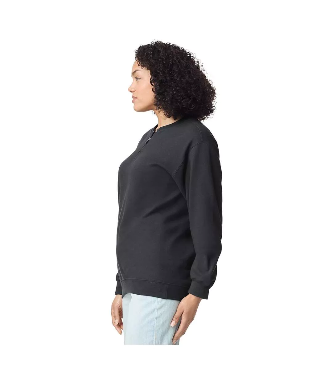 Unisex Adult Softstyle Midweight Quarter Zip Sweatshirt Black Gildan-4