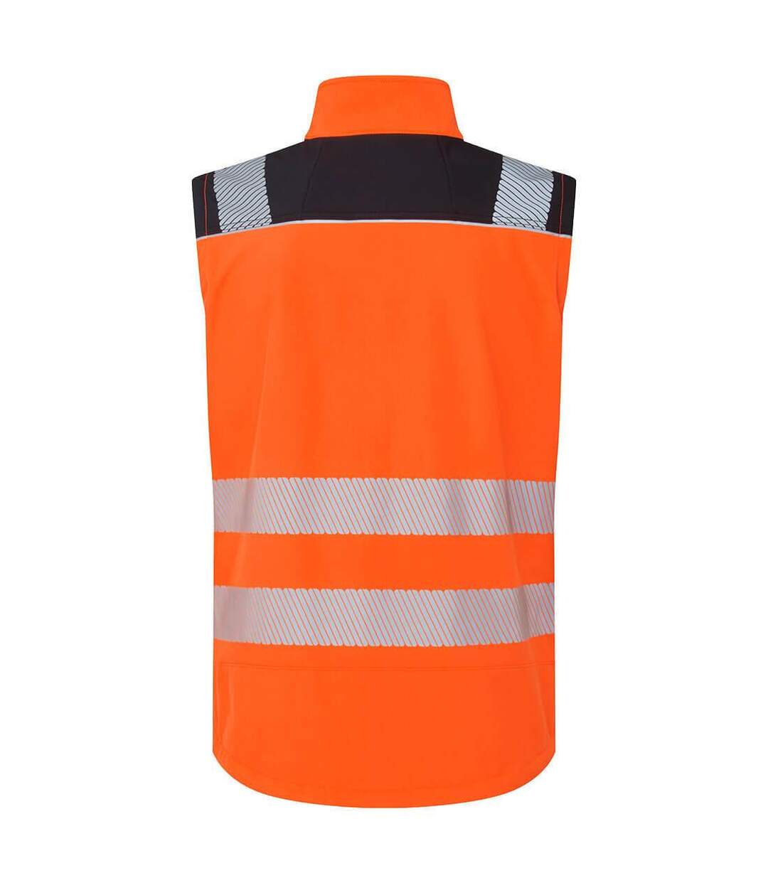 Unisex adult hi-vis softshell 3 layer gilet orange/black Portwest-2