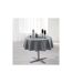 Nappe Ronde Imprimée Shantung 180cm Gris-1
