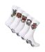 5 Pairs Men White Crew Socks Lightweight Sport Socks-1