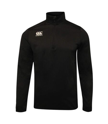 Mens club zip neck track top black Canterbury