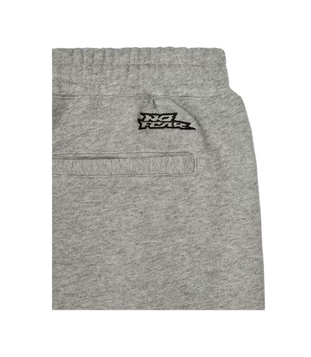 Mens Fleece Joggers Grey Marl Marl No Fear-3