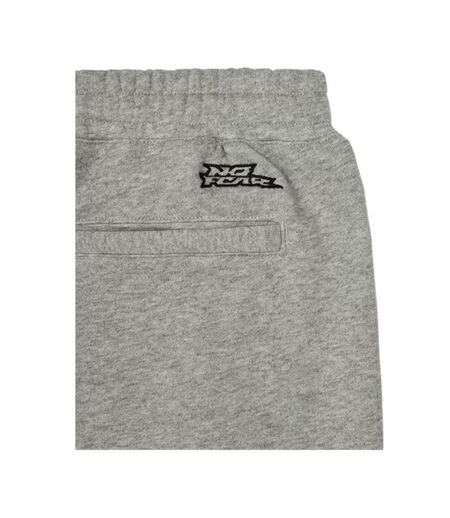 Mens Fleece Joggers Grey Marl Marl No Fear