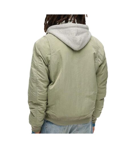 Veste verte homme superdry hooded - l