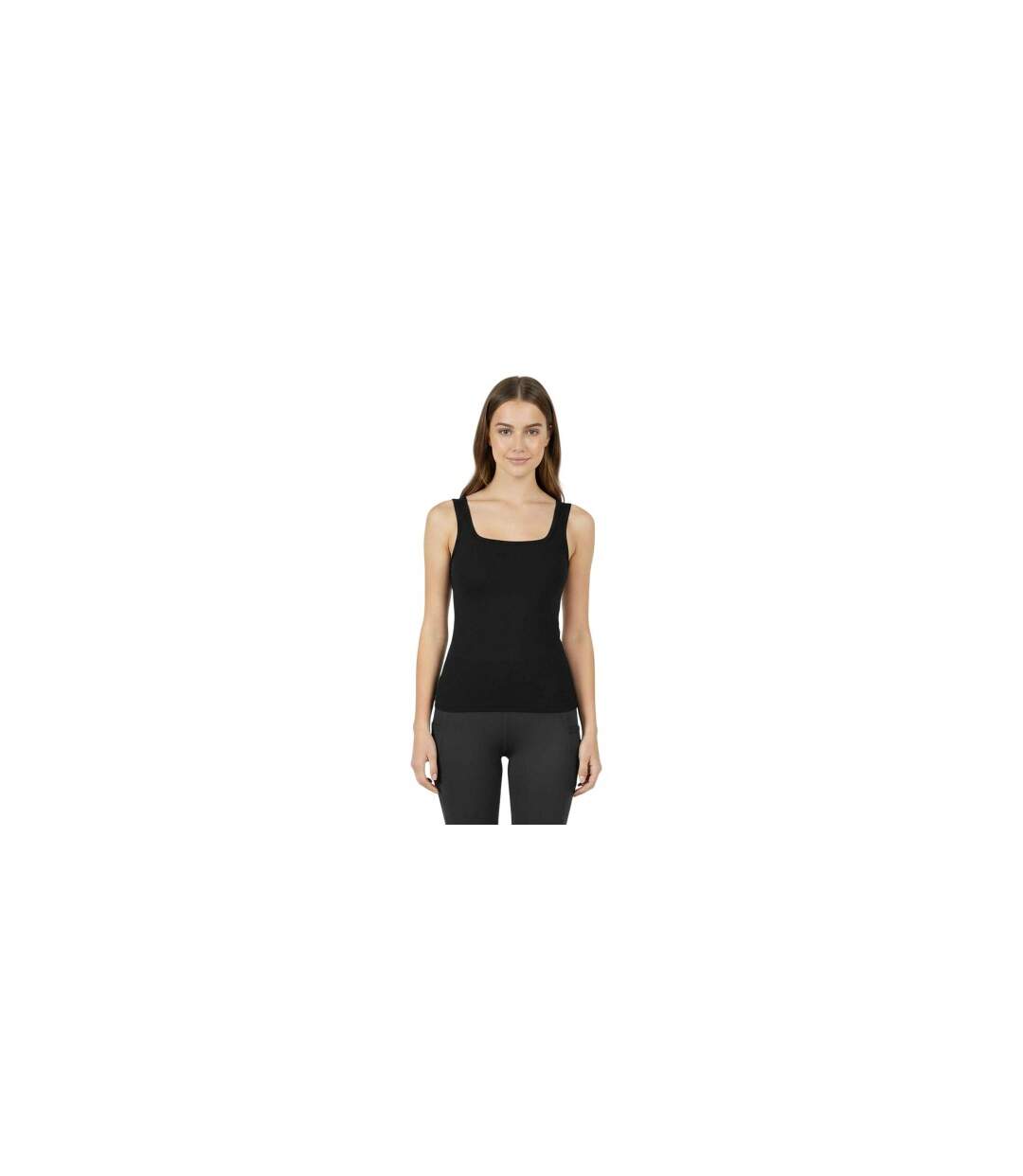 Womens/ladies Pro Essential Vest Top Black USA-1