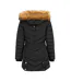 Womens/ladies Waterproof Puffer Jacket Black Firetrap-2