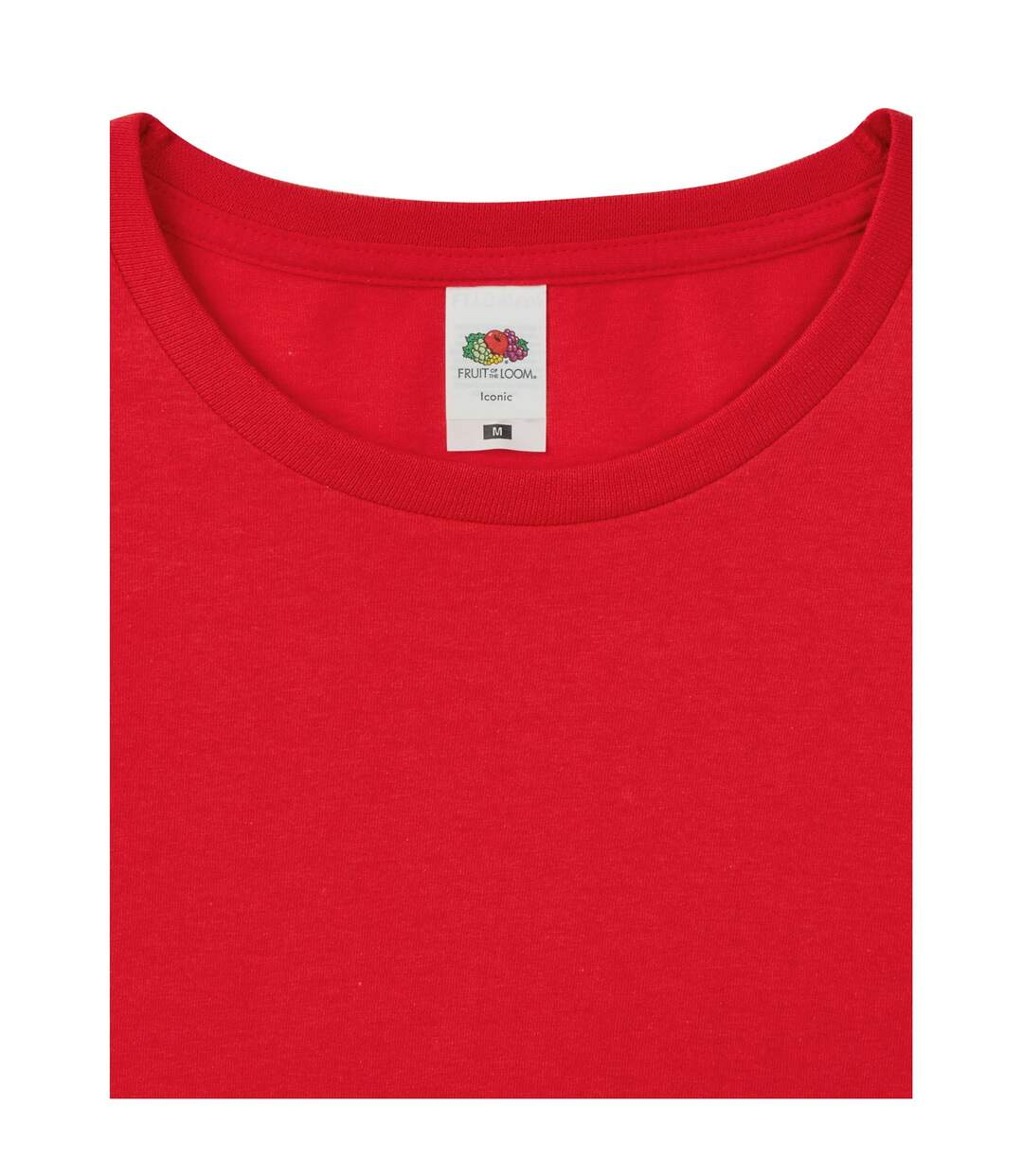 T-shirt Iconic Adulte Rouge Fruit Of The Loom-3