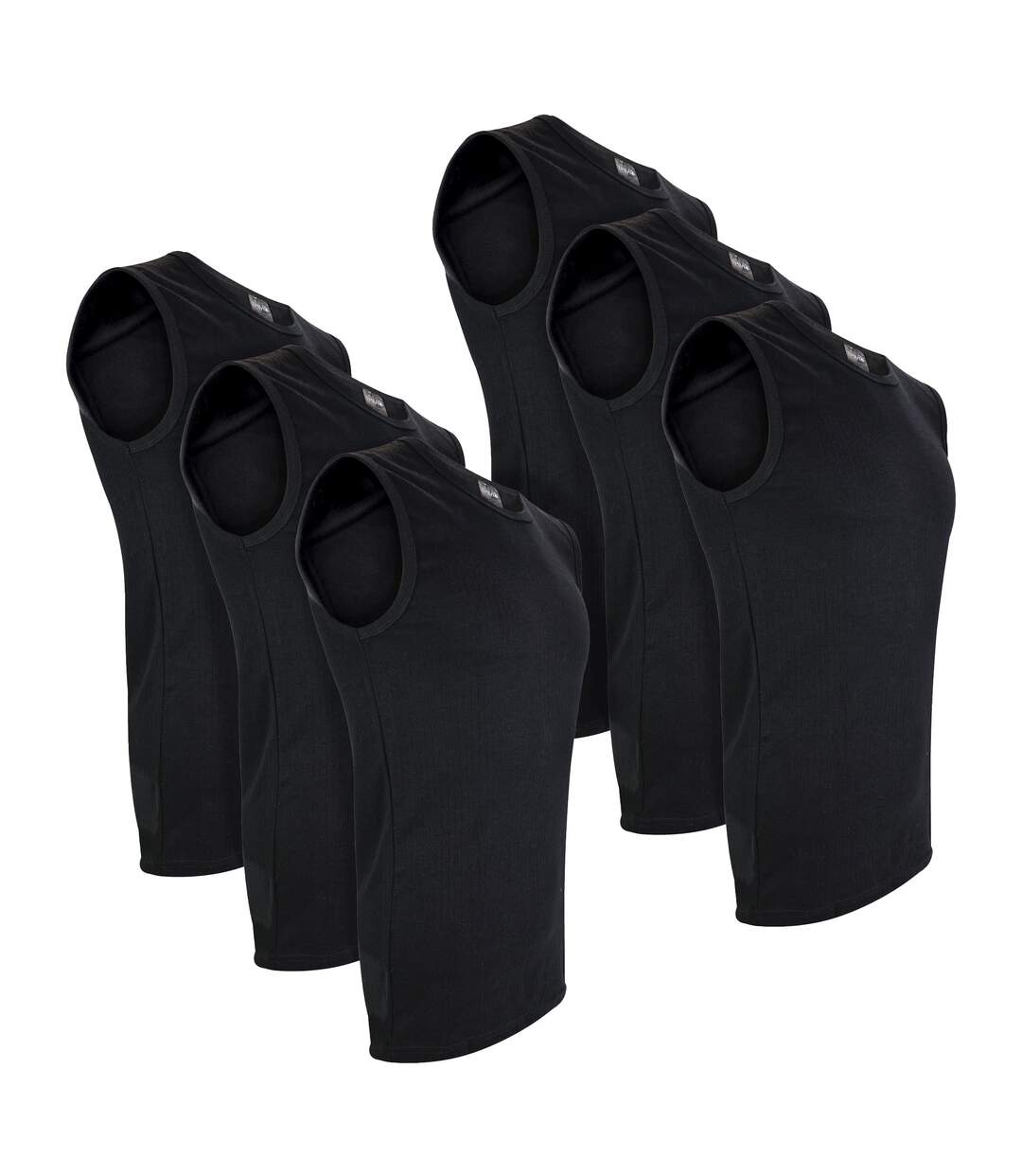 Mens 6 Pack Sleeveless Thermal Vests Winter Base Layer Underwear-1