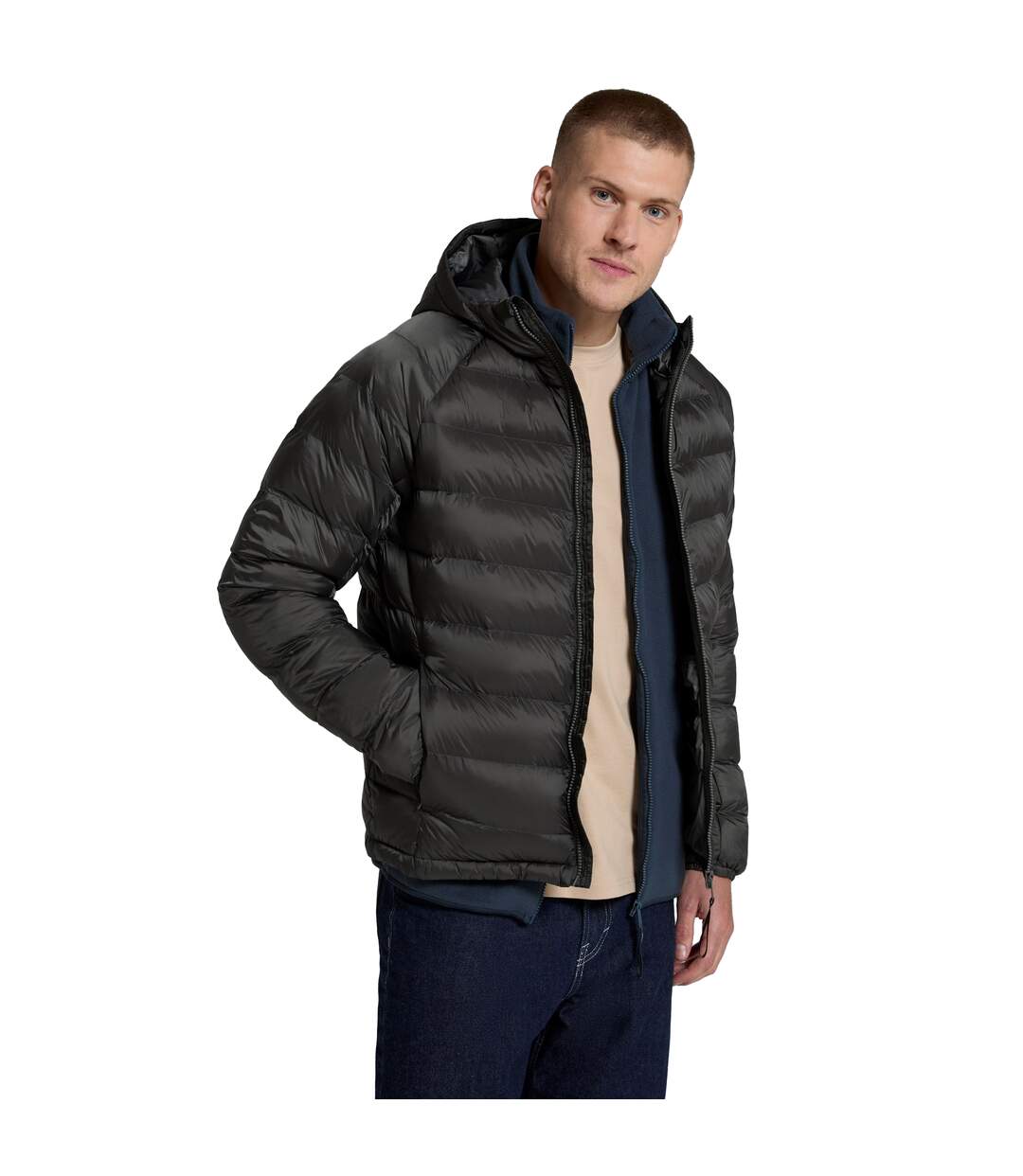 Mens cloud cosi light padded jacket dark khaki Animal