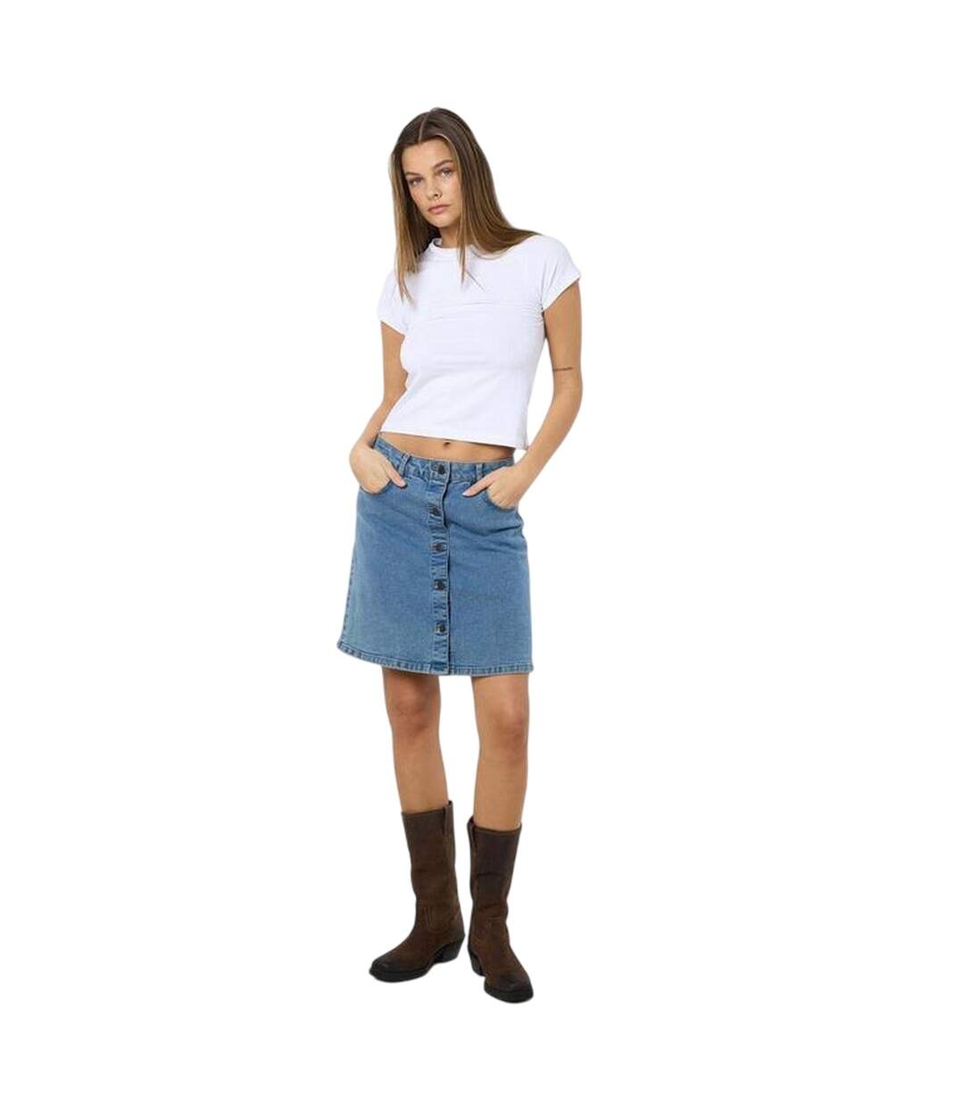 Mini Jupe Femme Bleu Clair Noisy May-4