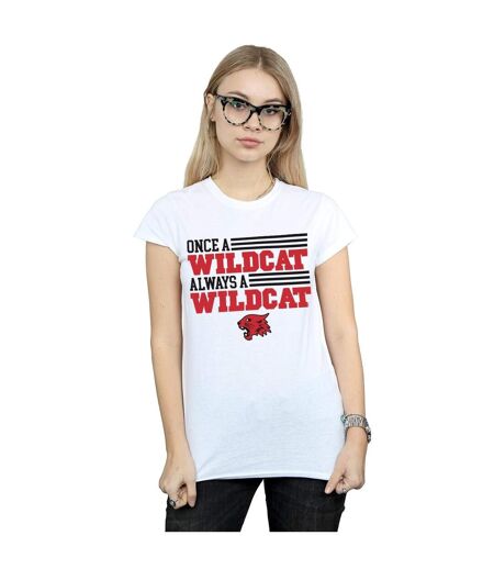 Disney - T-shirt HIGH SCHOOL MUSICAL THE MUSICAL ONCE A WILDCAT - Femme (Blanc) - UTBI24370
