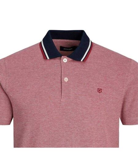 Mens Regular Short-sleeved Polo Shirt Rio Red Jack And Jones