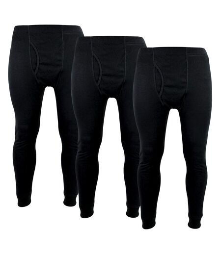 3 Pack Mens Thermal Long Johns | Winter Base Layer Underwear Bottoms