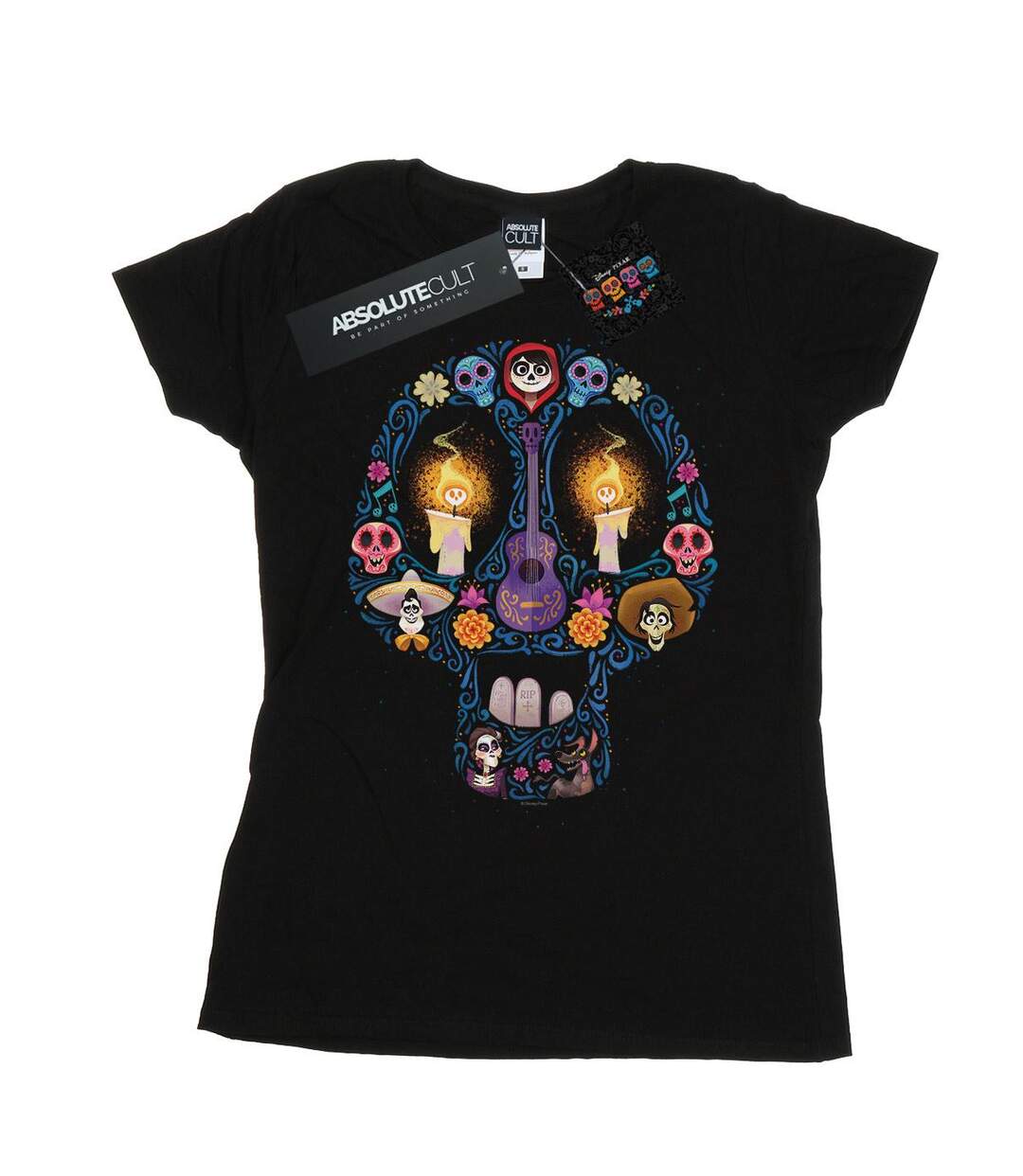 Disney T-shirt en coton Femme/Champagne Coco Skull (Noir) - UTBI14393-1