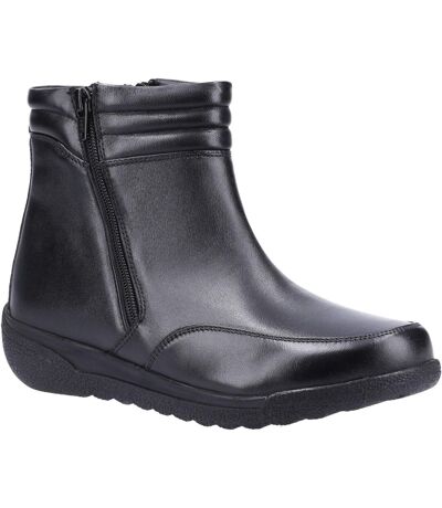 Fleet & Foster Womens/Ladies Morocco Twin Zip Leather Ankle Boots (Black) - UTFS8171