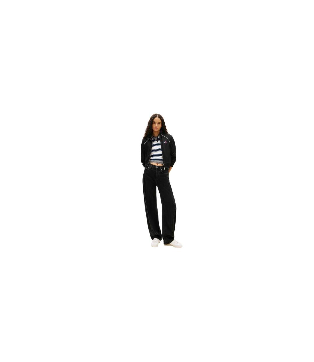 Veste De Survêtement Motif/style Badge Femme Noir Tommy Jeans-1
