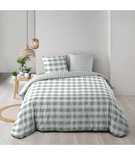 Parure de Lit 3 Pièces Victoire 260x240cm Vert Sauge