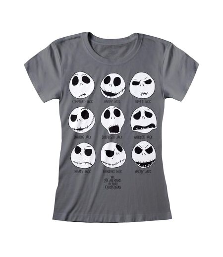 Nightmare Before Christmas - T-shirt - Femme (Gris foncé) - UTHE154