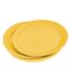 Lot de 20 Assiettes en Carton Vitamine 18cm Moutarde-1